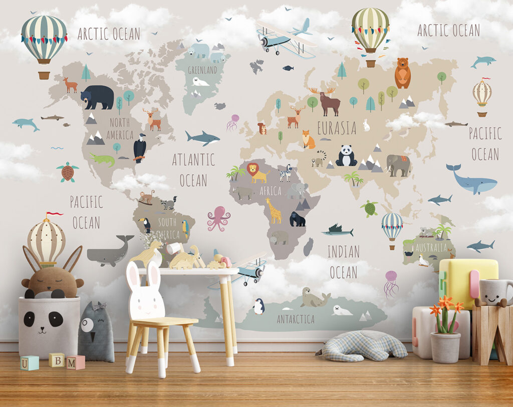 Mappa dei continenti — ambiente 5