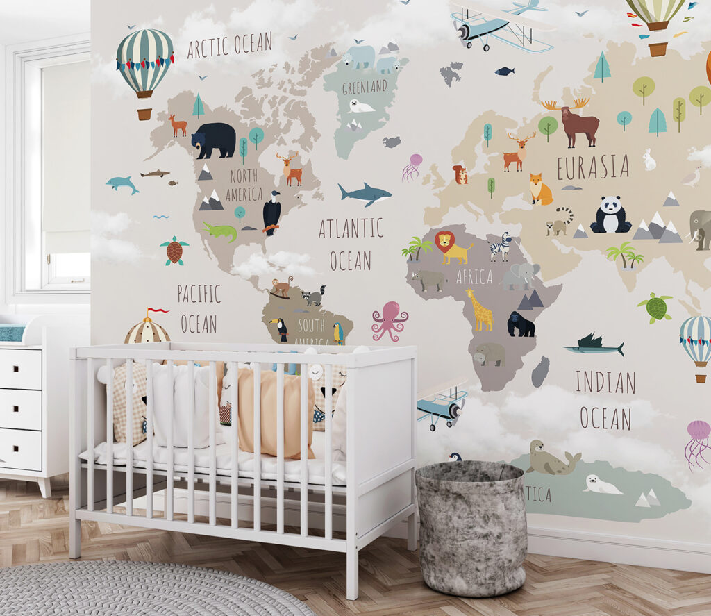 Mappa dei continenti — ambiente 6