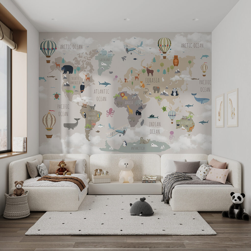 Mappa dei continenti — ambiente 7