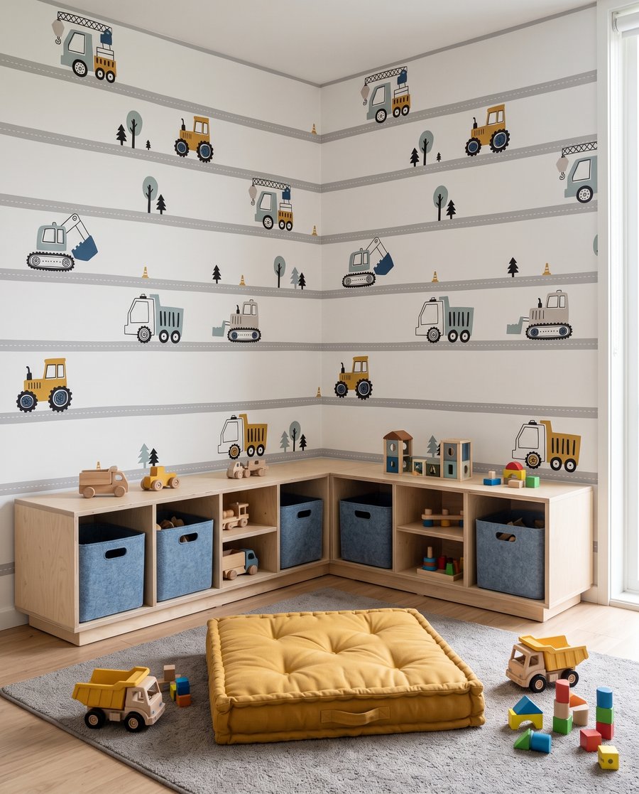 Cantiere in file in un ambiente