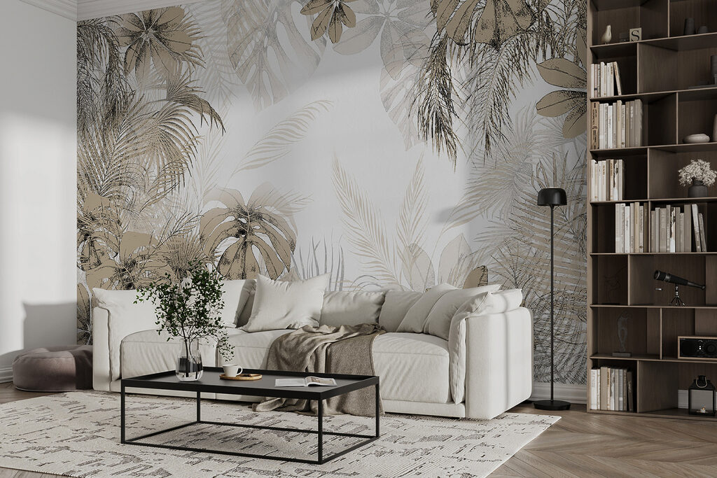 Foglie tropicali sui bordi — ambiente 4