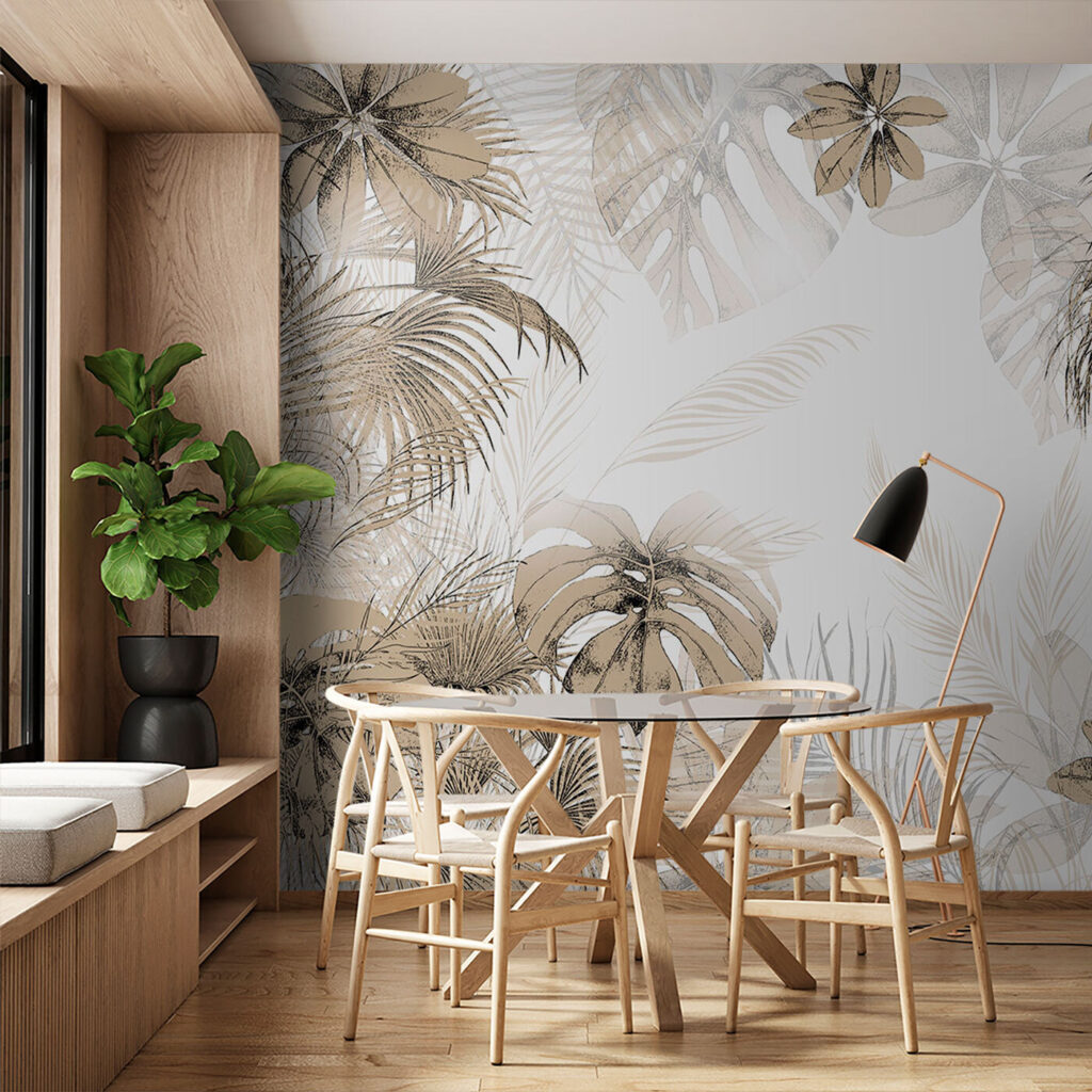 Foglie tropicali sui bordi — ambiente 1
