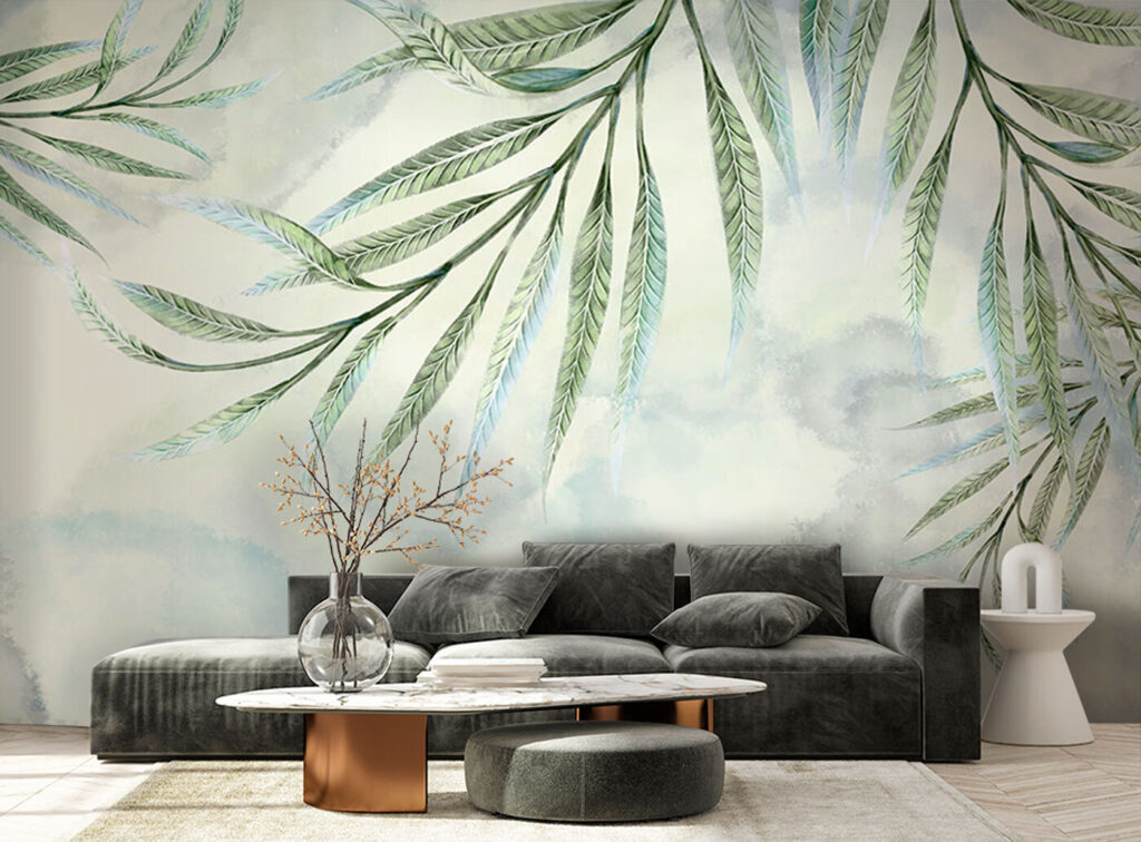 Foglie pendenti dipinte — ambiente 3