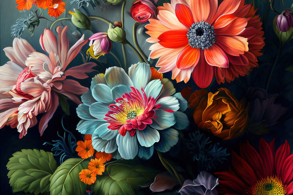 Fiori in tinte gioiello — design completo