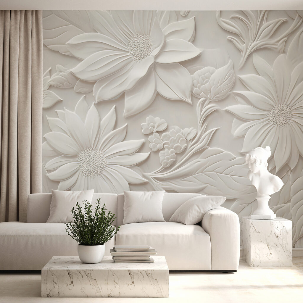 Fiori bianchi come sculture — ambiente 2