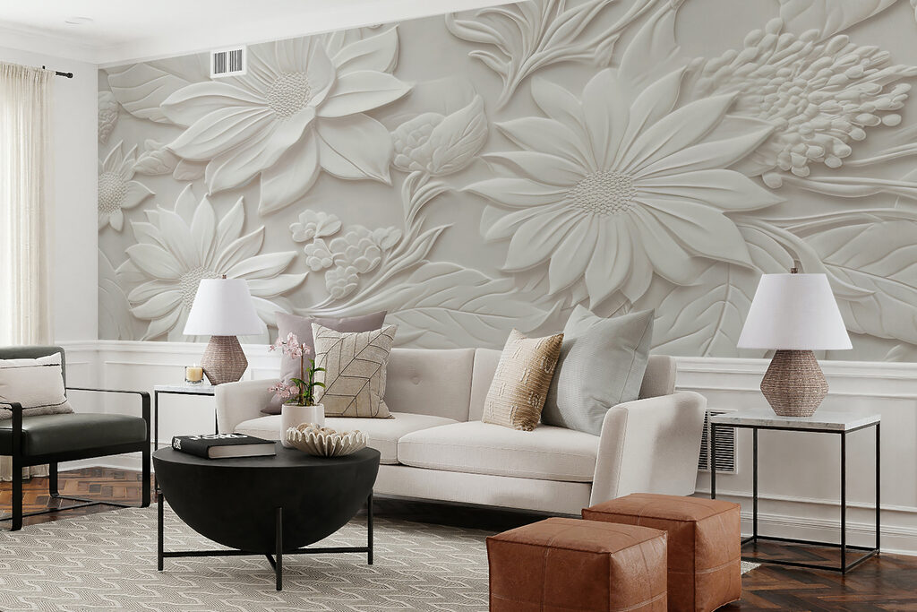 Fiori bianchi come sculture — ambiente 4