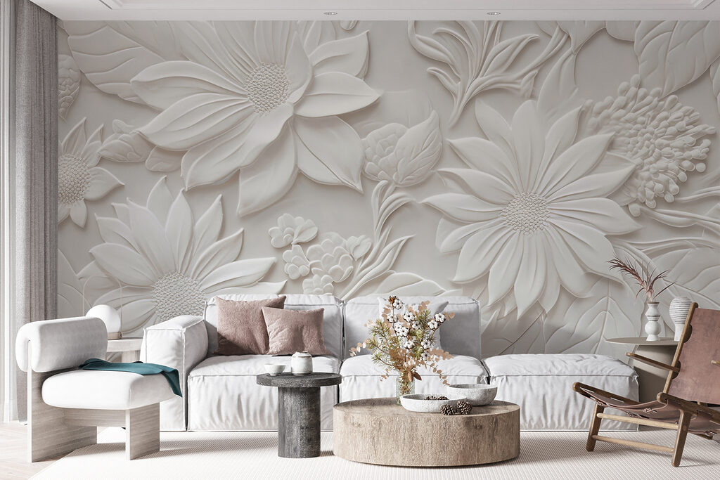 Fiori bianchi come sculture — ambiente 5