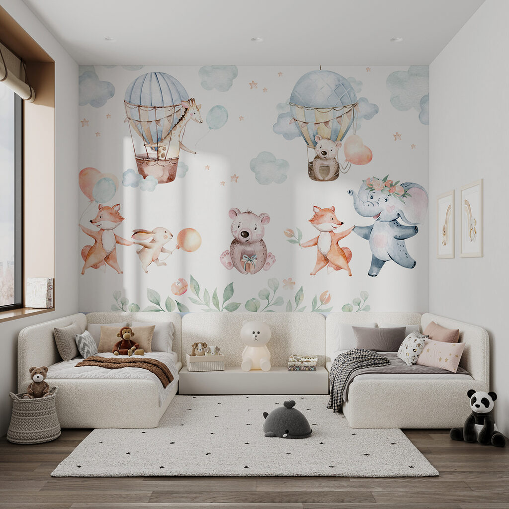 Animaletti tra due mongolfiere — ambiente 5