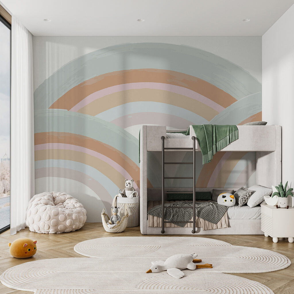 Arcobaleni in fasce pastello — ambiente 6