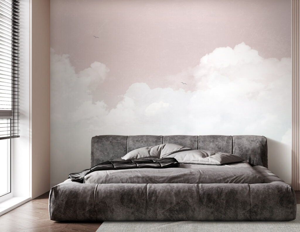 Cumuli bianchi sul beige in un ambiente