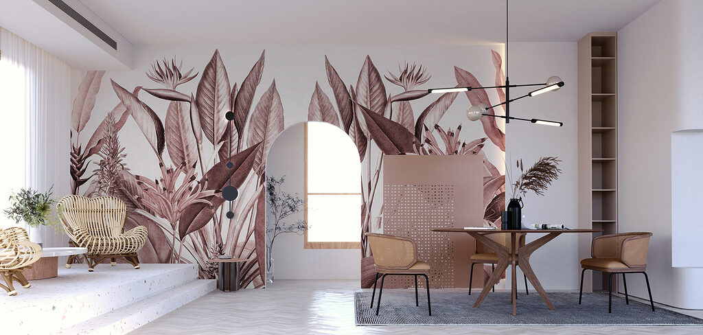Fiori tropicali e foglie — ambiente 1