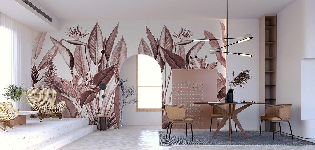Fiori tropicali e foglie — ambiente 4