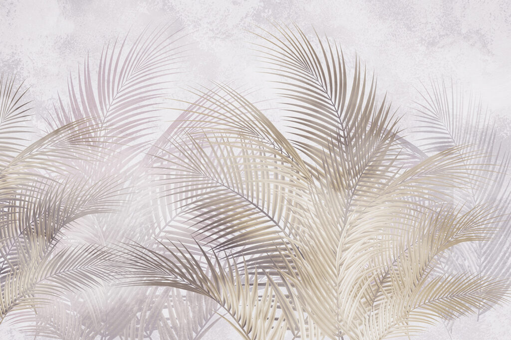 Palme in toni madreperla — design completo