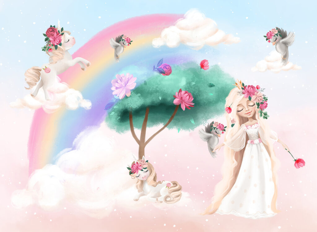 Principessa sotto un arcobaleno — design completo