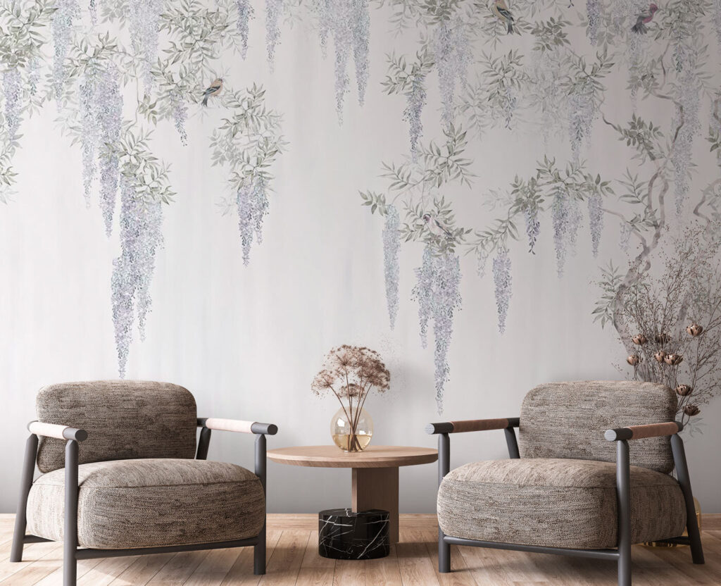 Velo di fiori argentati — ambiente 3
