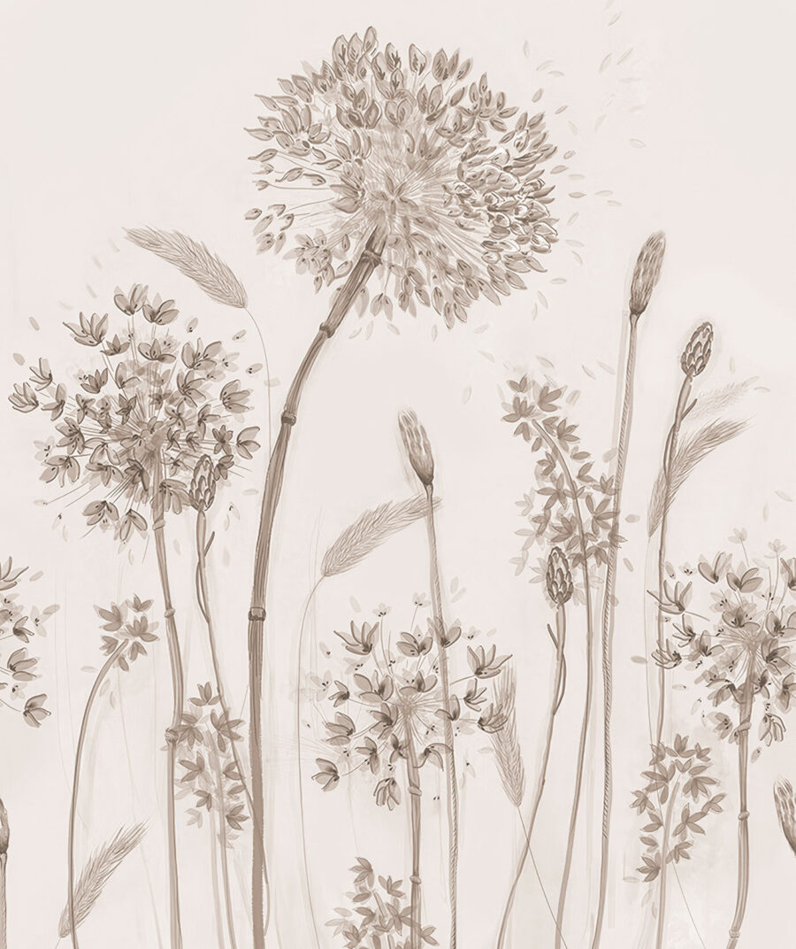 Steli e fiori sottili — design completo