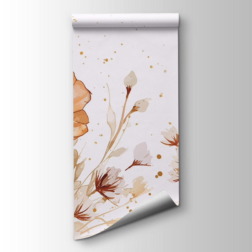 Fiori ocra ad acquerello — vista del prodotto