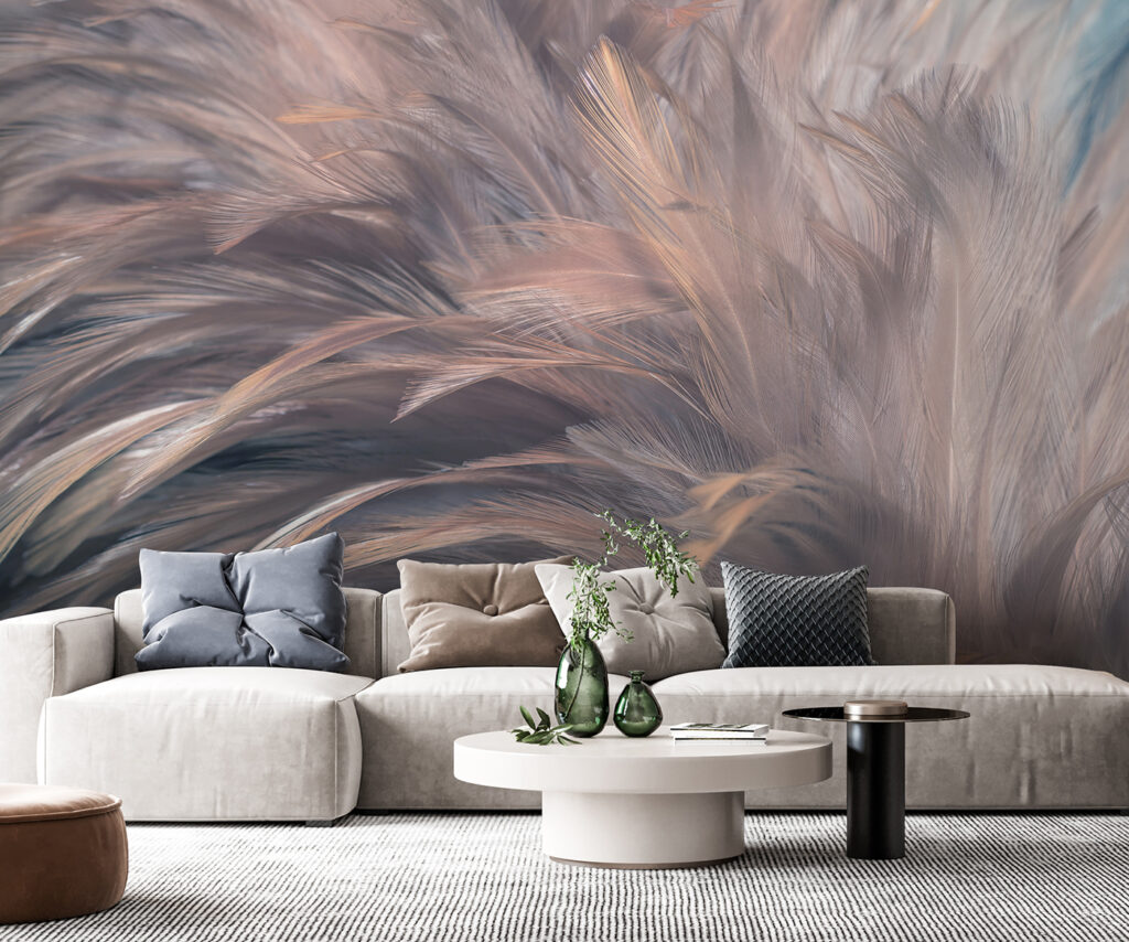 Piume grigie rosate — ambiente 3