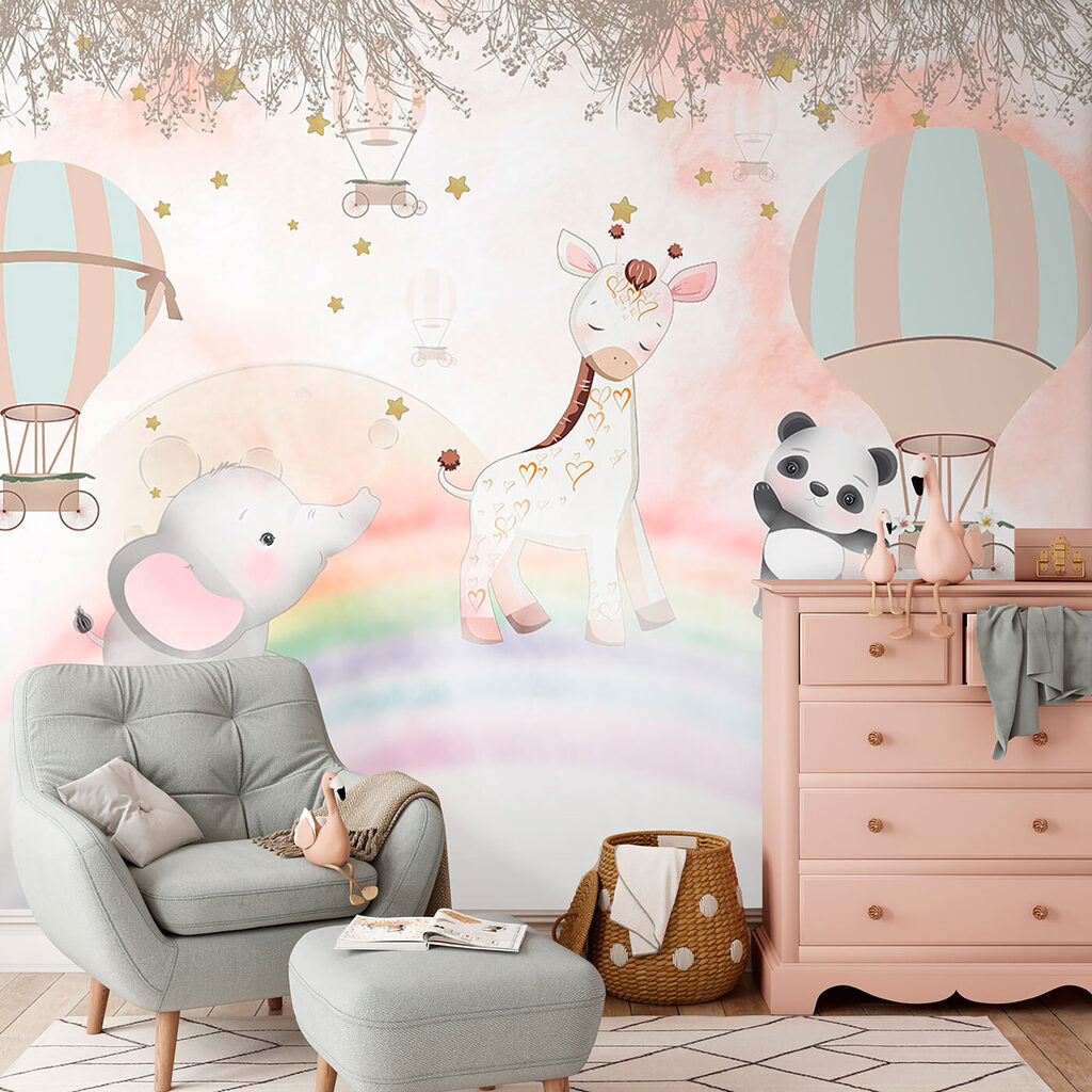 Giraffa, panda e palloncini — ambiente 4