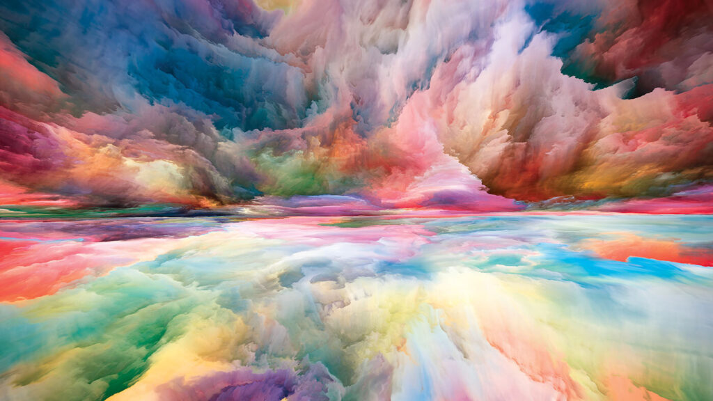 Mare di nuvole colorate — design completo