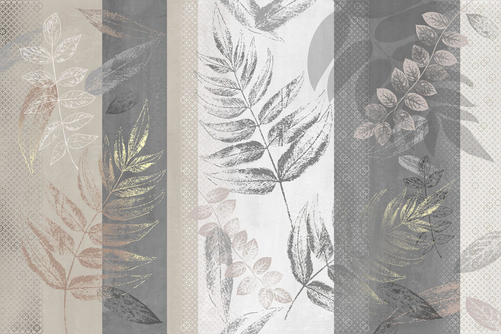 Rami su strisce grigie — design completo