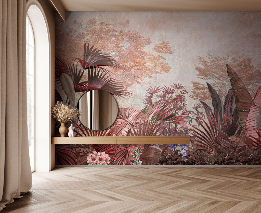Giungla calda su beige — ambiente 1