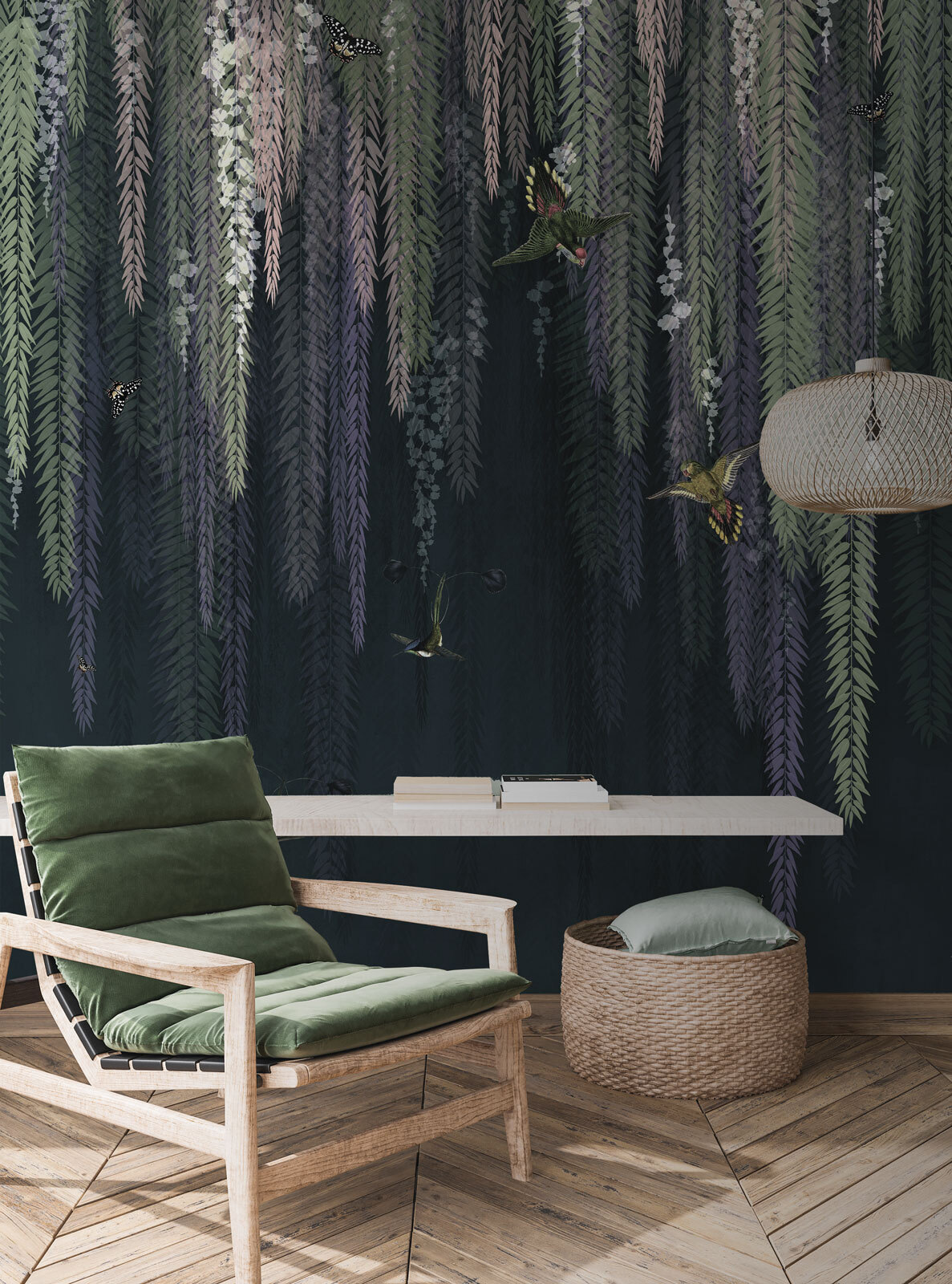 Festoni floreali nel buio — ambiente 2
