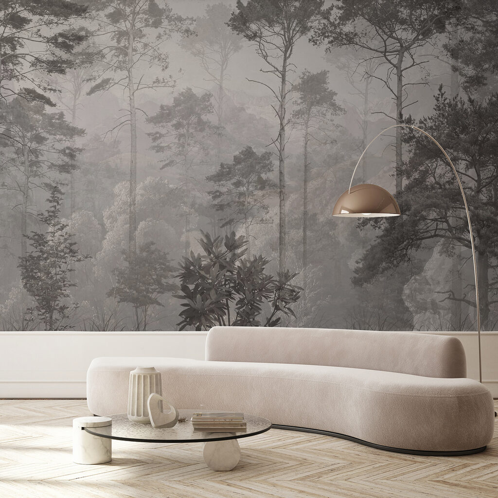 Pini emergenti dalla nebbia — ambiente 4