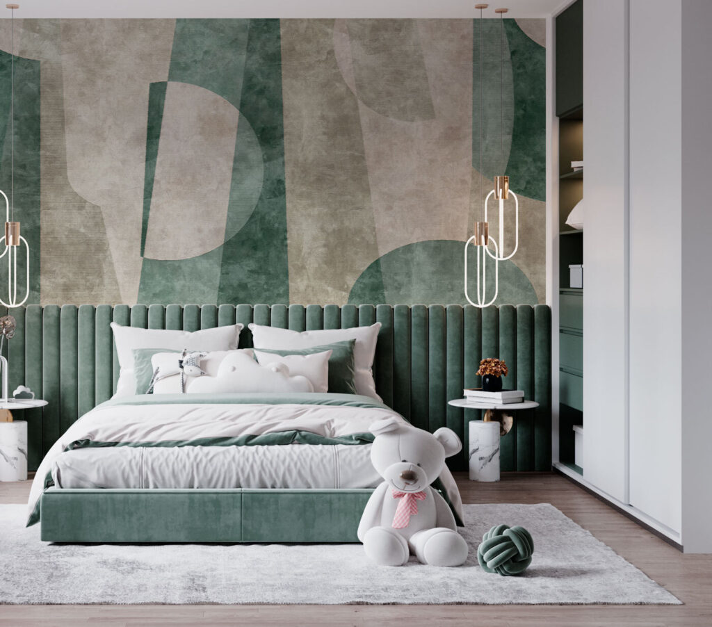 Forme curve in verde — ambiente 2