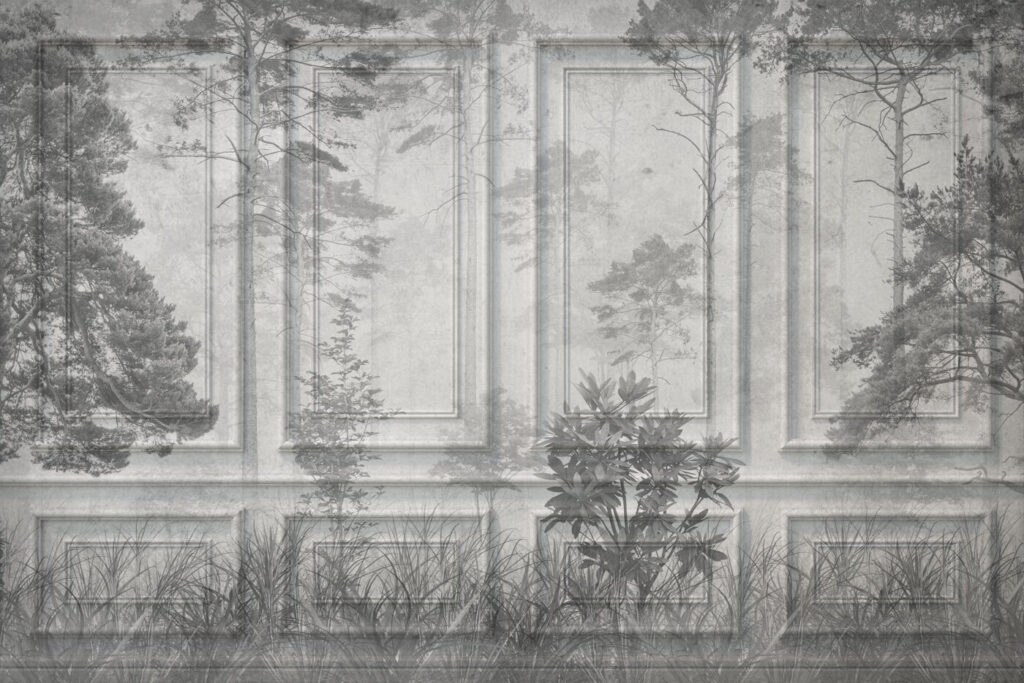 Bosco su vecchi pannelli — design completo