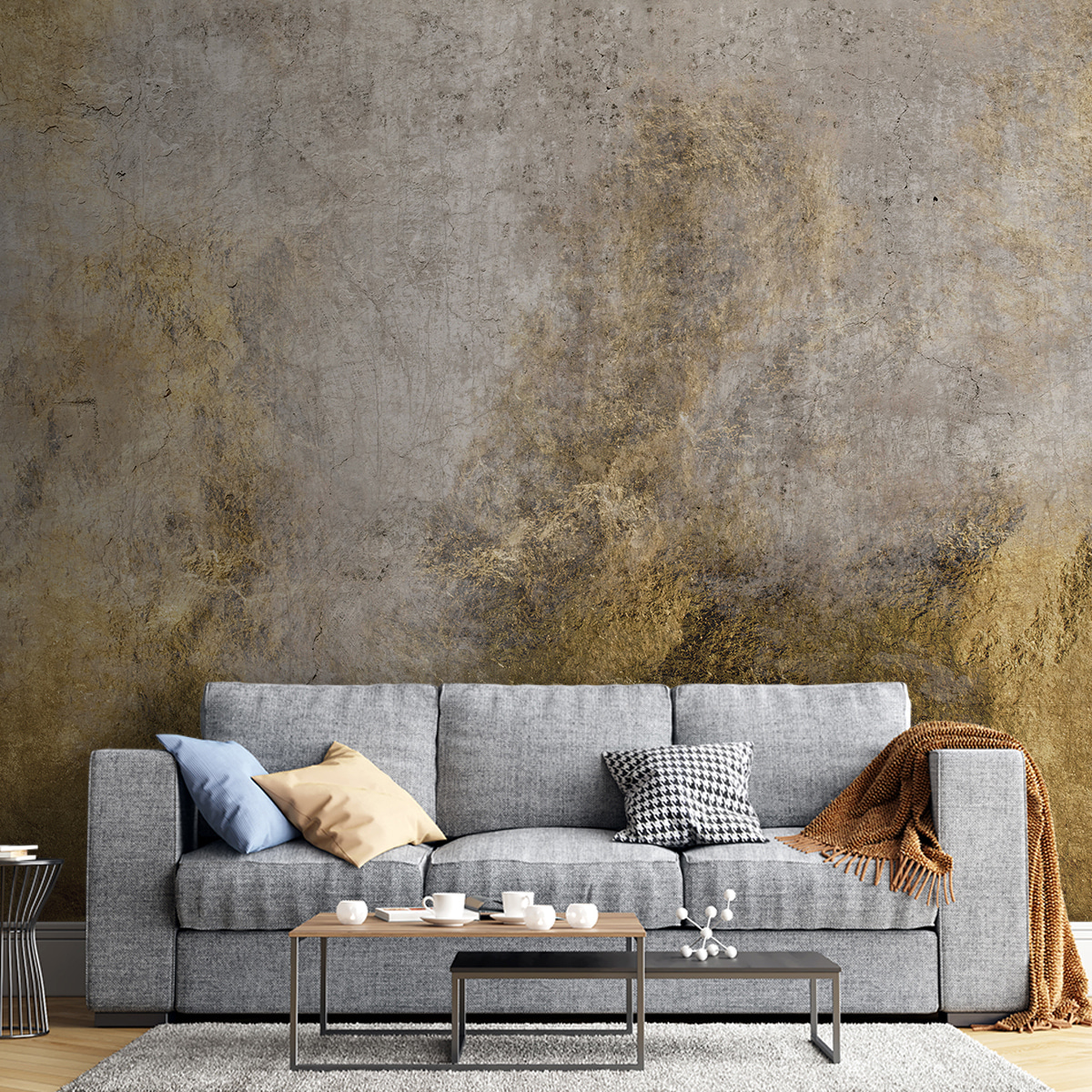 Ocra su grigio consumato — ambiente 2