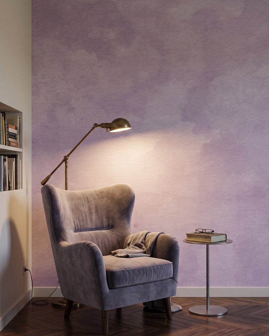 Nuvole di colore lilla in un ambiente