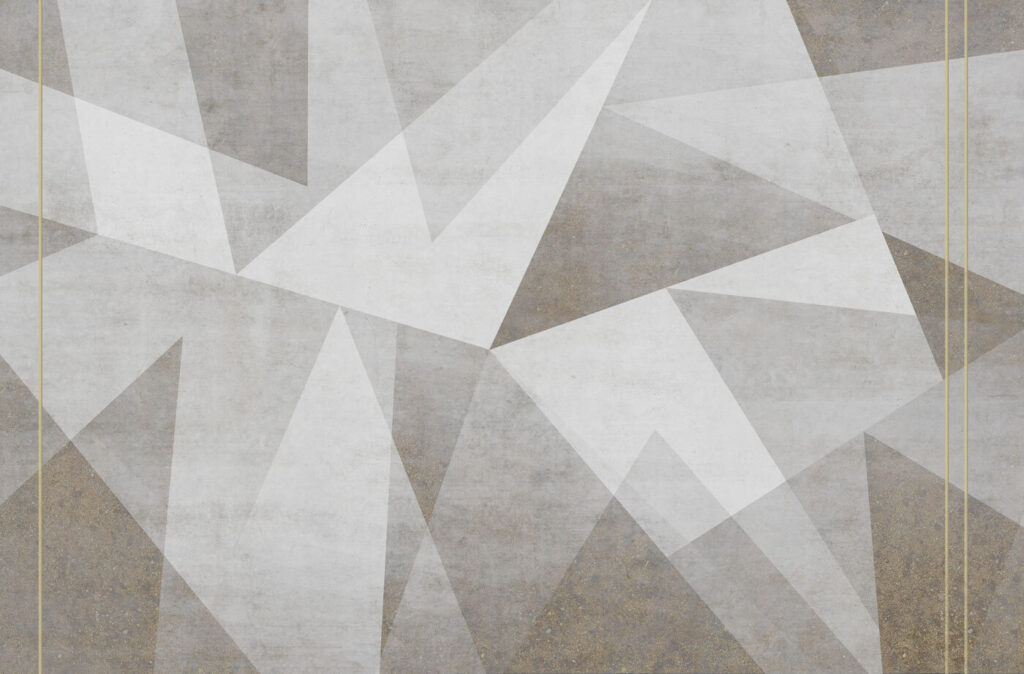 Triangoli e linee dorate — design completo