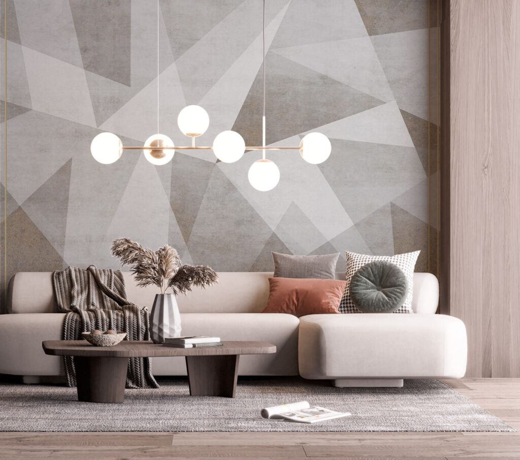 Triangoli e linee dorate — ambiente 3