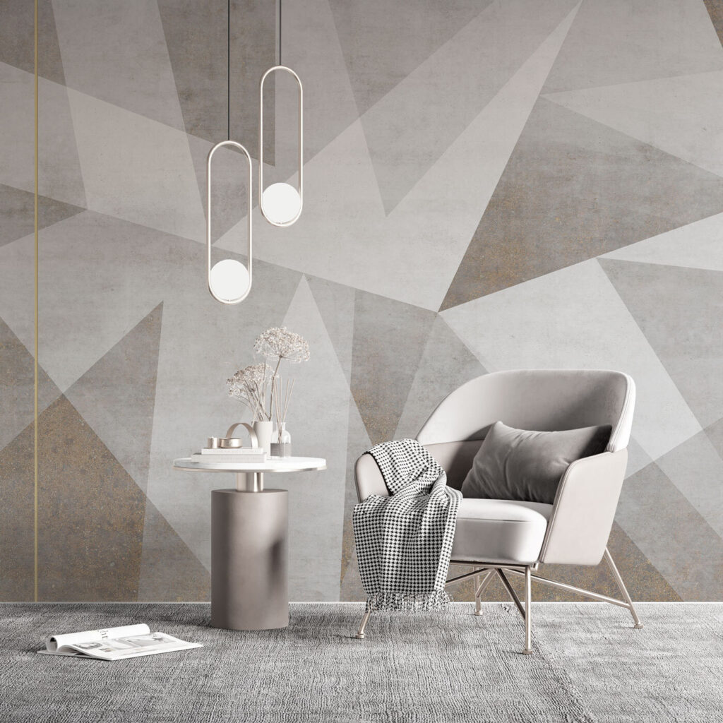 Triangoli e linee dorate — ambiente 1