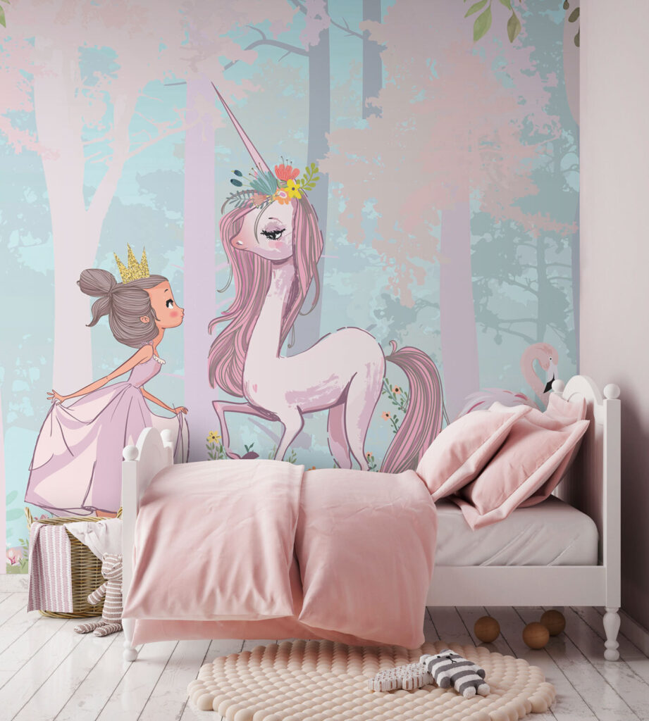 Principessa con unicorno rosa — ambiente 2