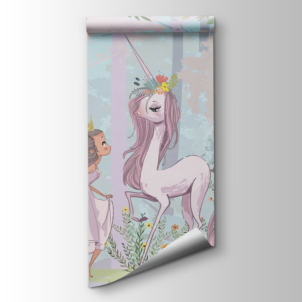 Principessa con unicorno rosa — vista del prodotto