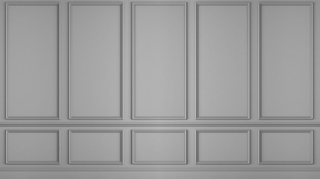 Pannelli antracite con cornici — design completo