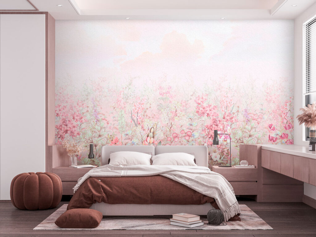 Prato rosa nella nebbia — ambiente 2