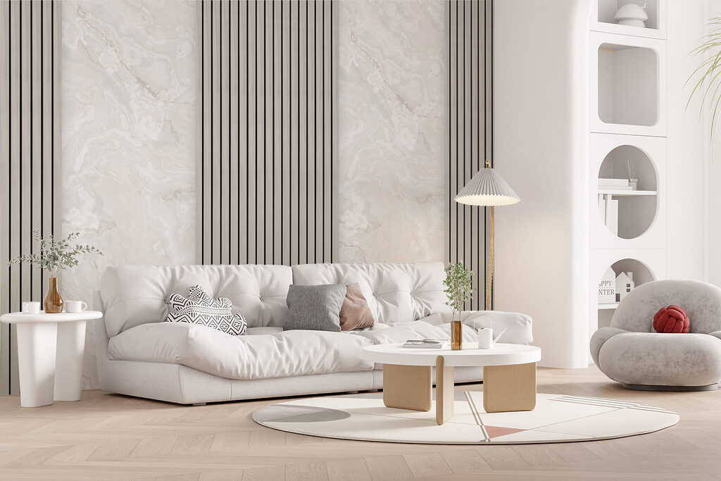 Pannelli chiari a strisce — ambiente 5