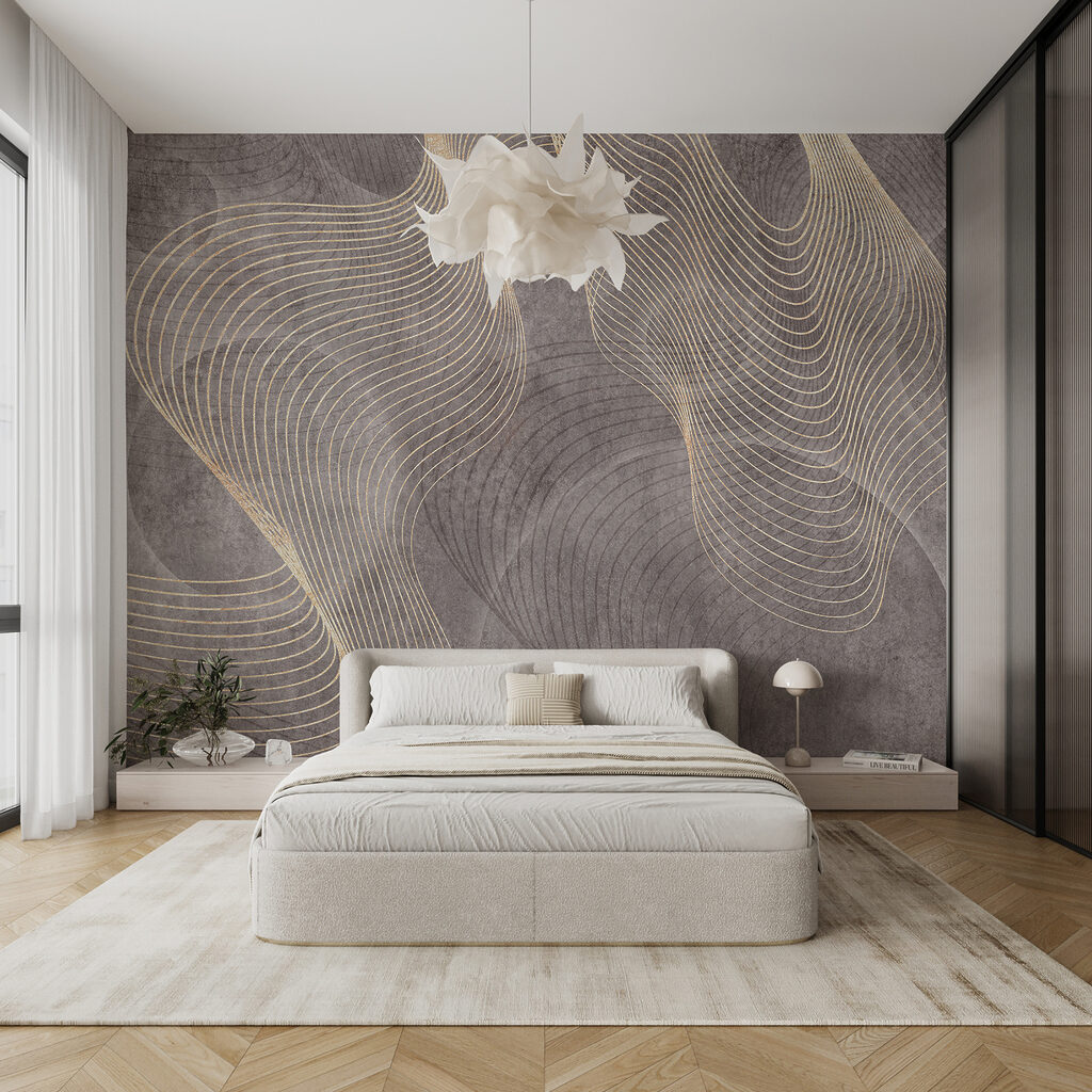 Linee dorate intrecciate — ambiente 3