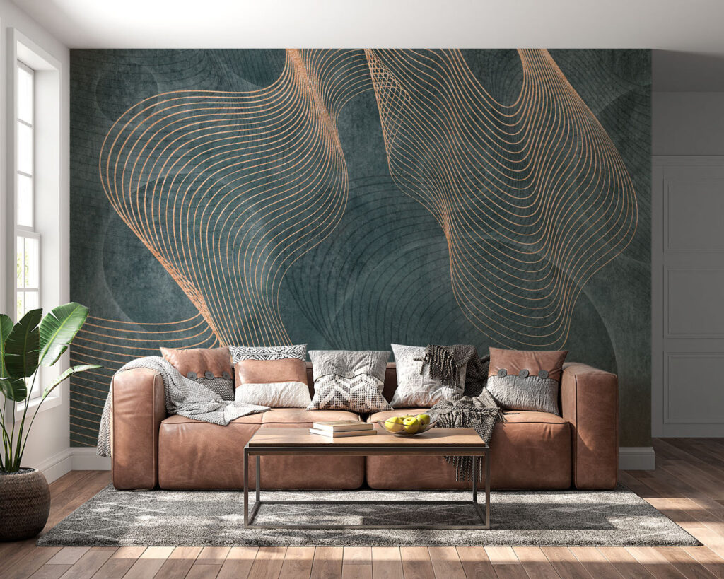 Linee dorate intrecciate — ambiente 1