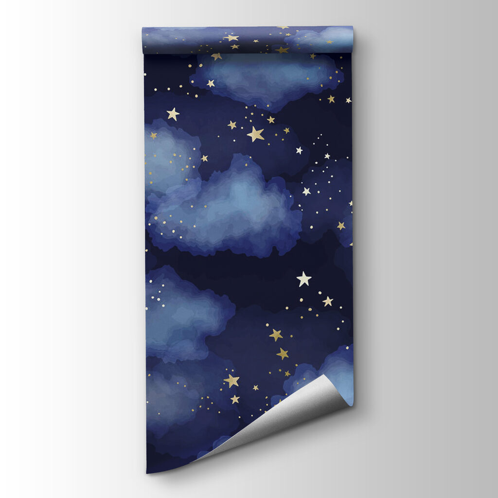 Nuvole blu, stelle dorate — vista del prodotto