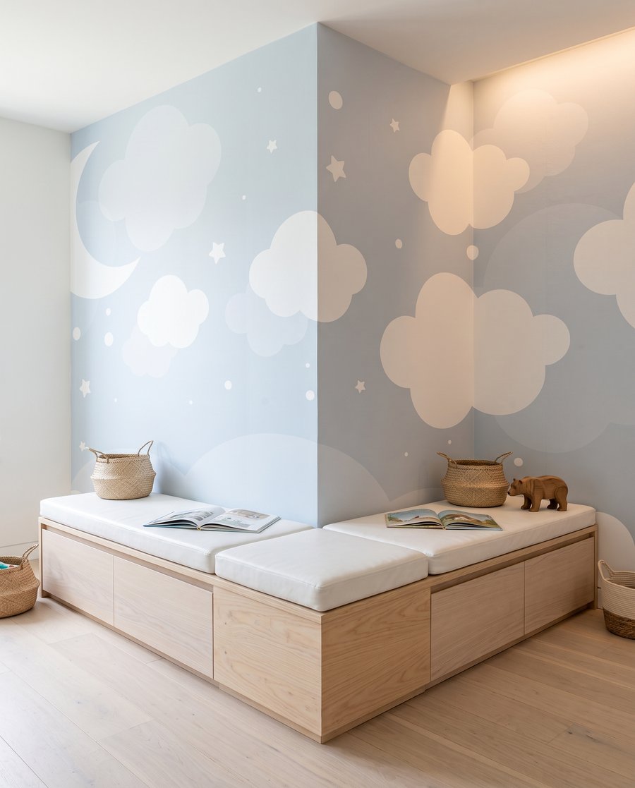 Luna tra nuvolette blu — ambiente 3