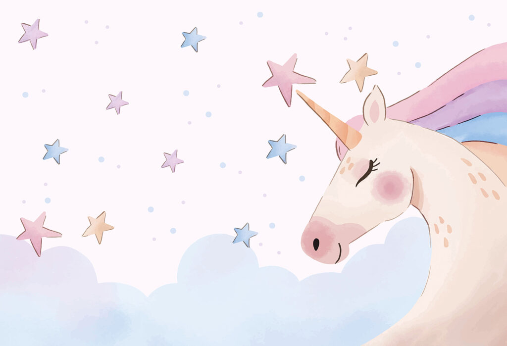Unicorno tra le stelle — design completo