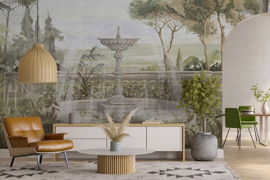 Fontana in giardino tropicale — ambiente 1
