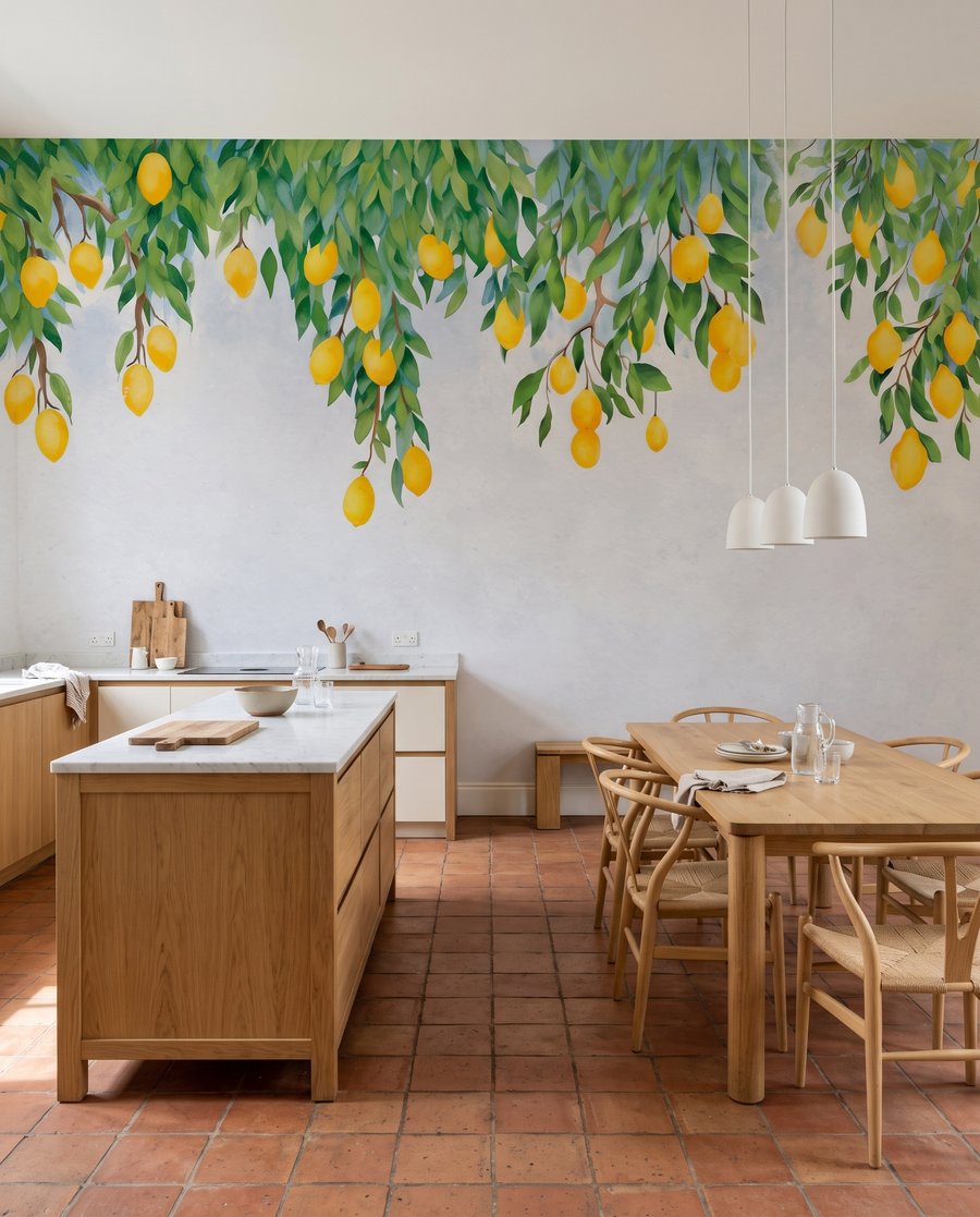 Limoni su grigio in un ambiente