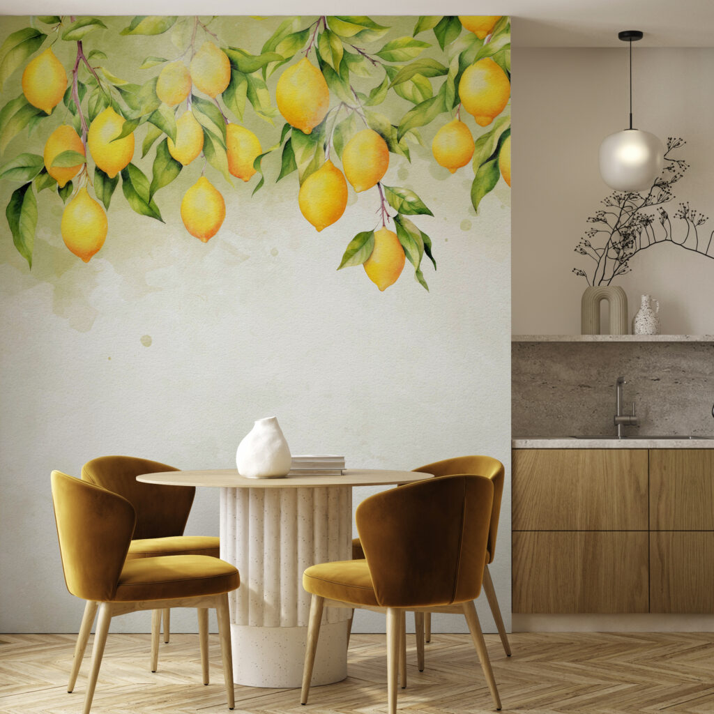 Limoni alla luce calda in un ambiente
