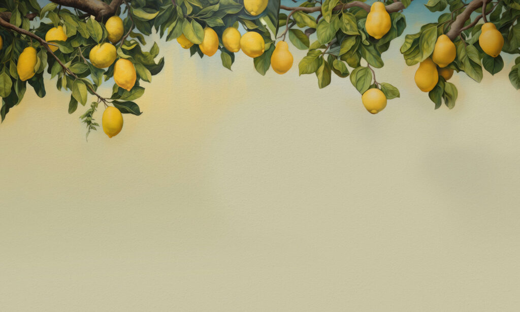 Limoni su verde chiaro — design completo