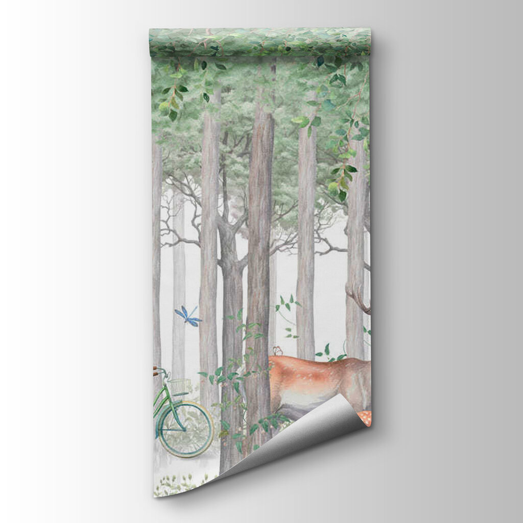 Animali nel bosco nebbioso — vista del prodotto